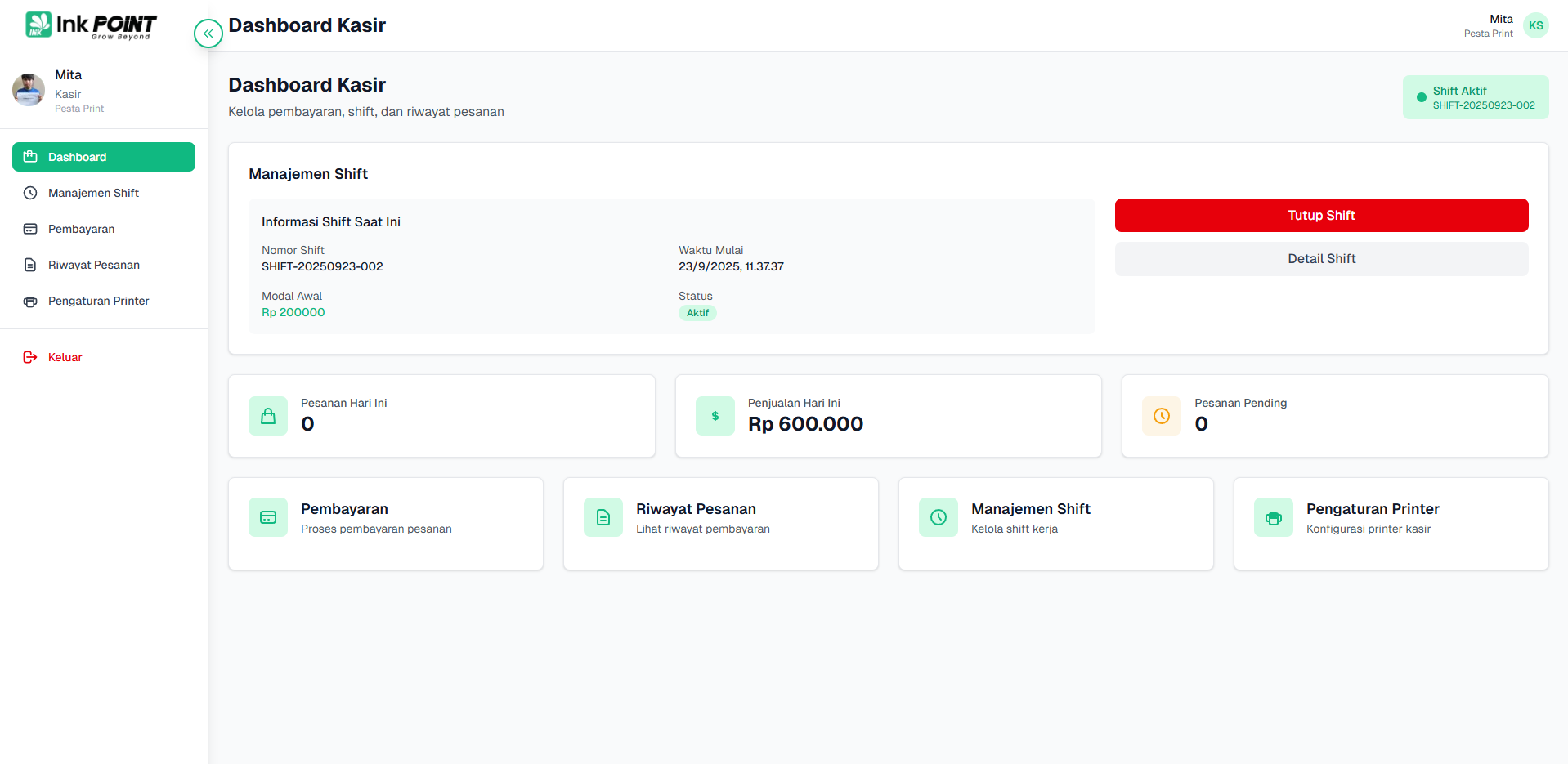 Kasir Dashboard - Order Tracking