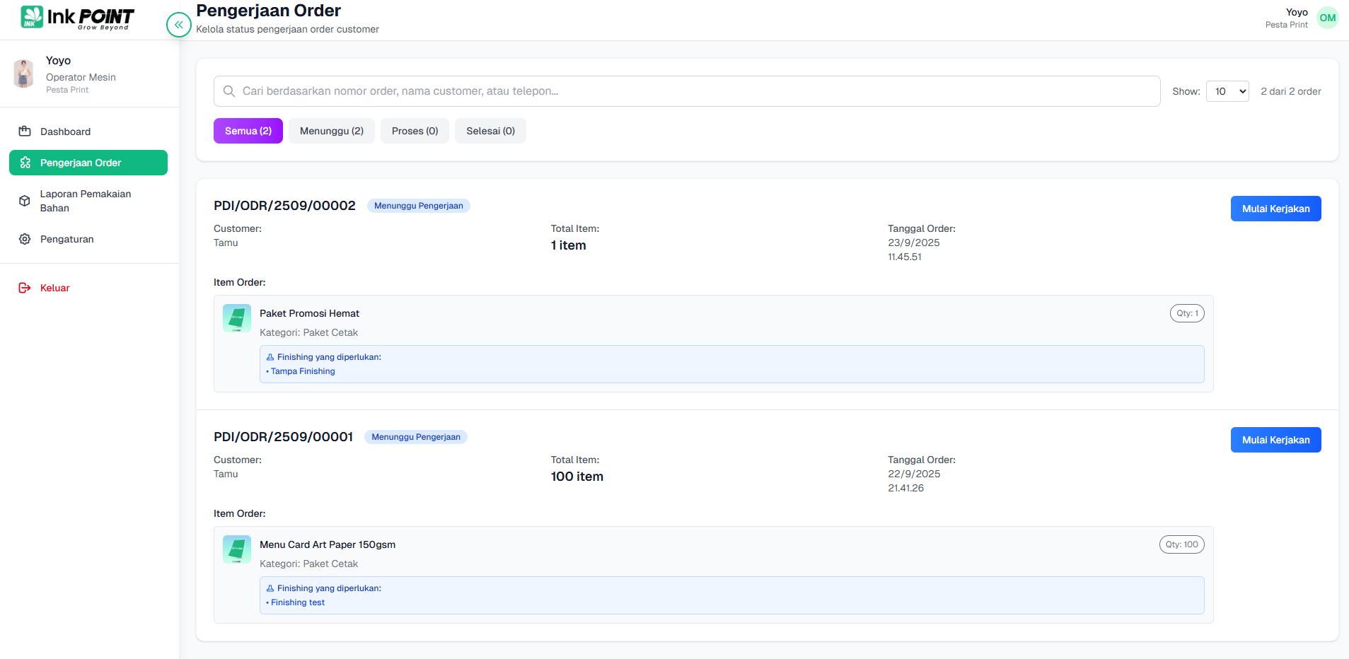 Production Workflow